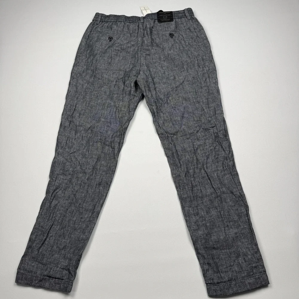 Banana Republic Pants Mens 31x32 Blue Linen Blend Athletic Fit